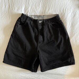 VINTAGE LEE 80s Black high-waisted denim shorts